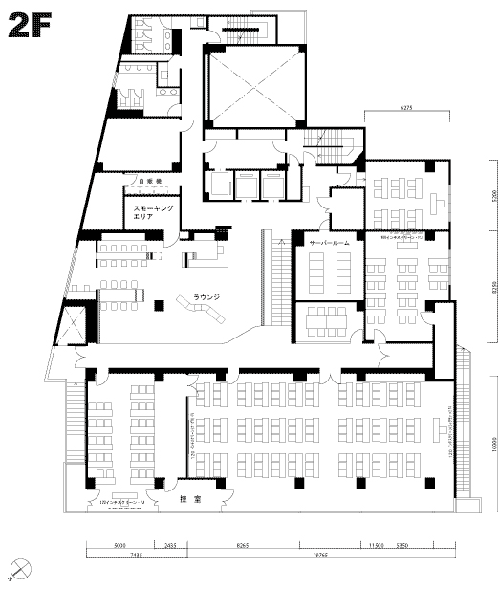 2階イベントホール・貸会議室平面図画像